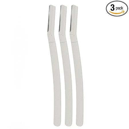 rrazor Face Razors – 3 Pack | Peach Fuzz Remover for Women | Exfoliating Dermaplaning Tools (White)