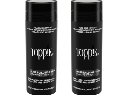 Hair Building Fibers, Black, 27.5g,(Pack Of 2) Instant Hair Thickening Solution, Fill In Fine or Thinning Hair Instantly Thicker, Fuller Looking Hair (Black, Large1)