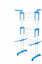 foldable mild steel drying rack with wheels