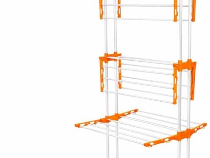3 layer clothes drying stand with wheels