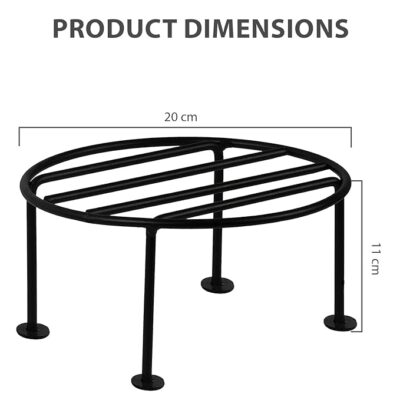 round metal plant stand black pack of 2