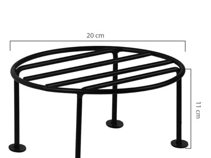 round metal plant stand black pack of 2